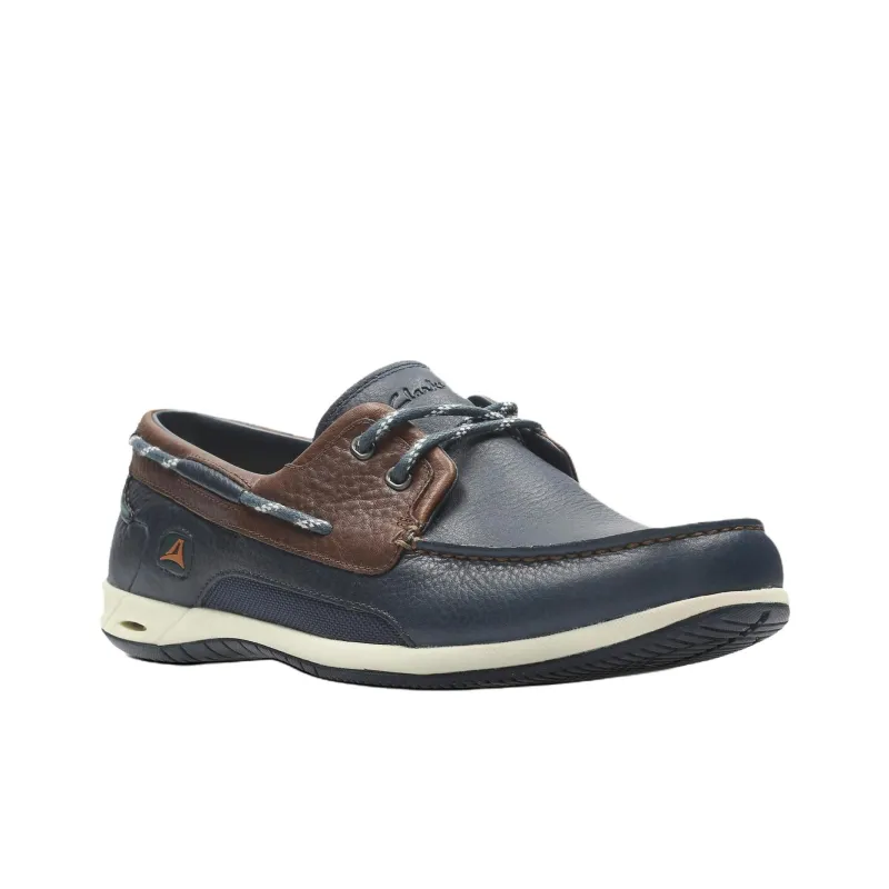 Clarks Orson Harbour Boat Shoes Men's Blue-3
