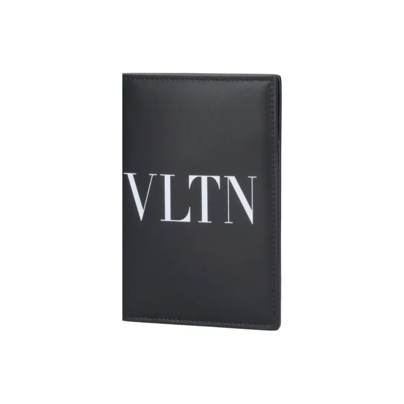 Valentino GARAVANI Leather Passport Holder Men's Black-1