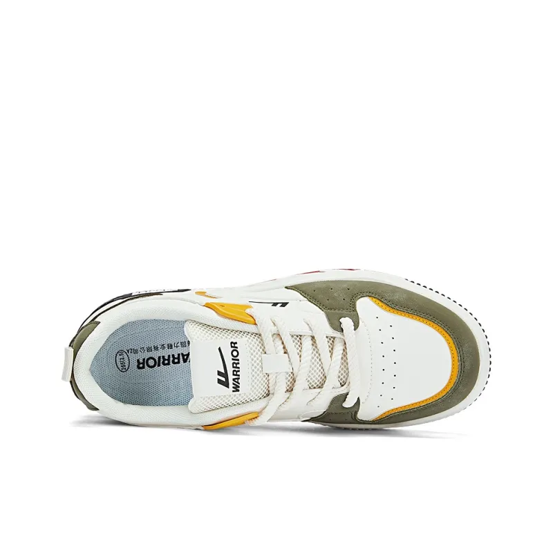 WARRIOR Skateboard Shoes Men Low Top White Black-11