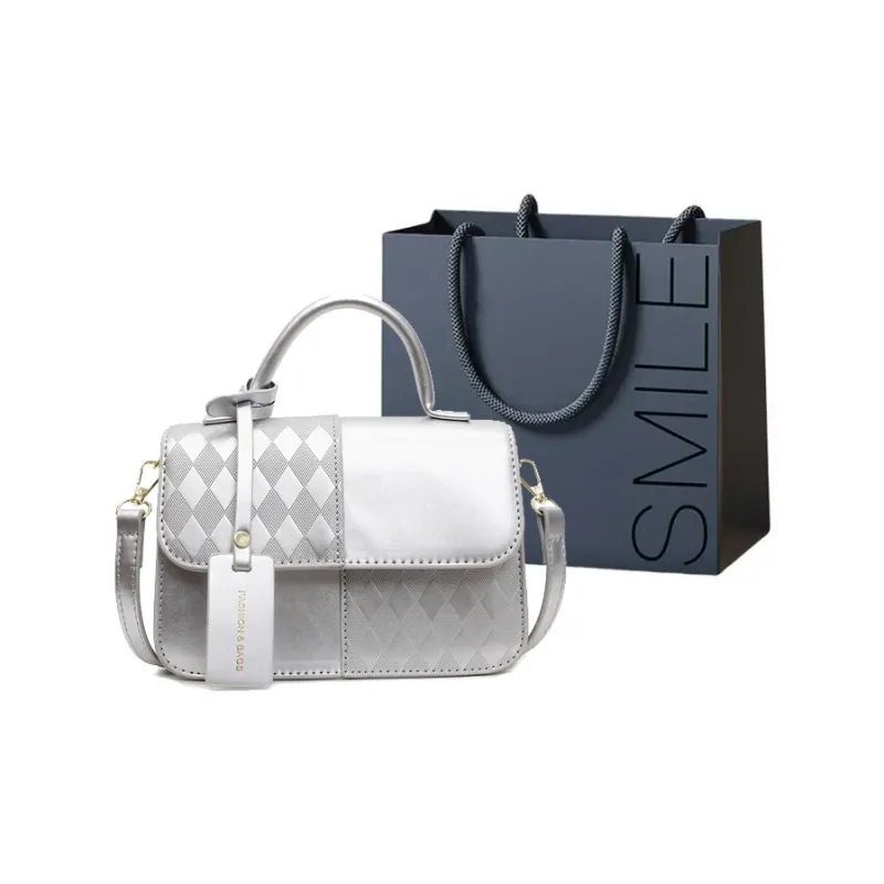 Rainbow Girl PU Shoulder Bag, Crossbody Bag, Handbag Regular Women's Silver/Black/Pink/Brown-0
