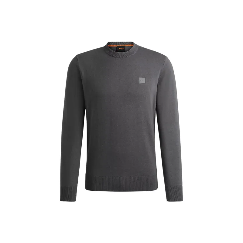 HUGO BOSS Kanovano Logo Patch Knitted Jumper-5