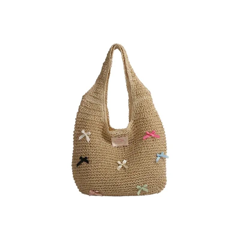 YZUE Straw Woven Shoulder Bag Women's Multicolor-5