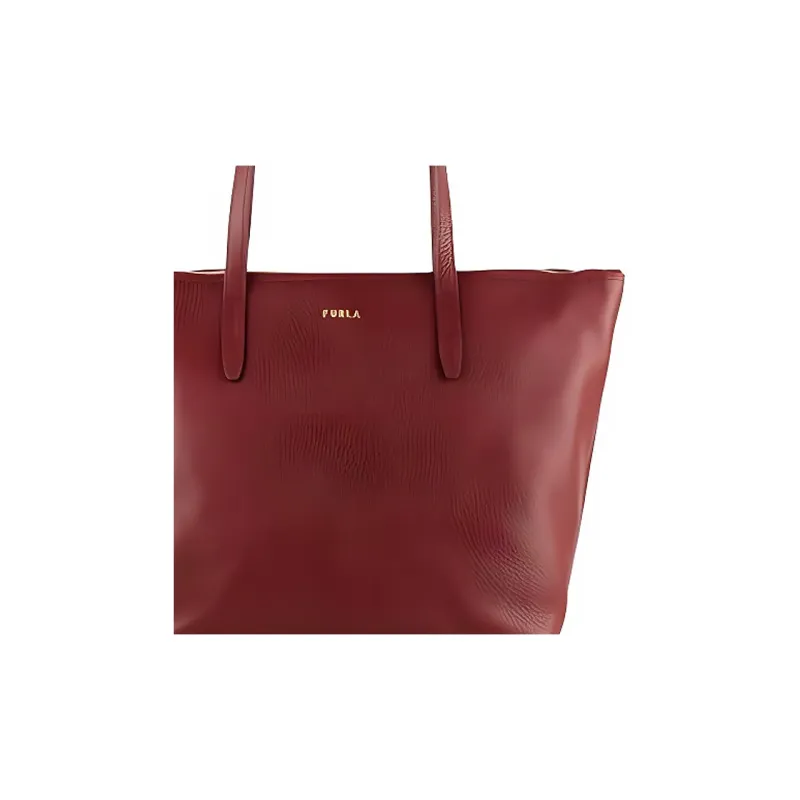 Furla Leather Tote Bag Shopping Bag Handbag Regular Women's Red-4