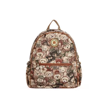 DANNYBEARJEANS Fabric Backpack Women's Green Elf Brown