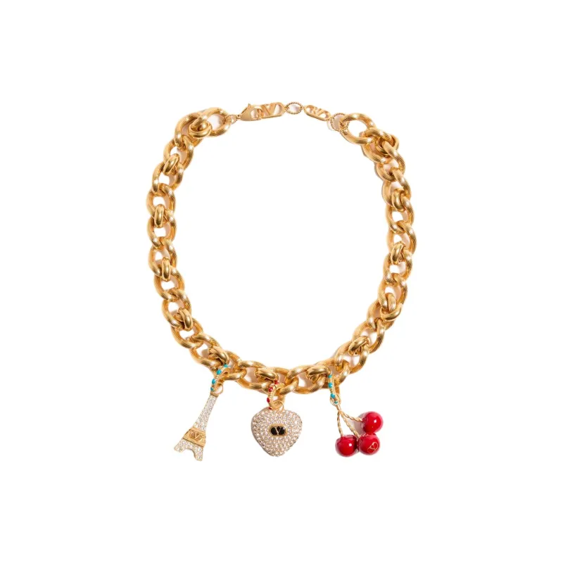Valentino Brass Necklaces Women's Gold-1