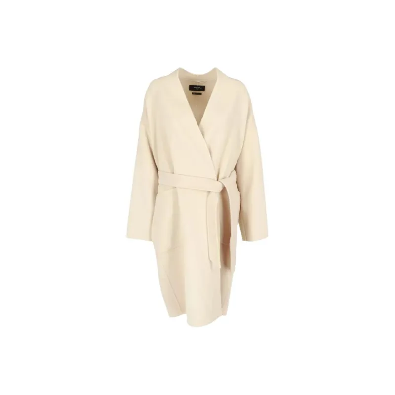 MaxMara Coat Women's Ivory White-0