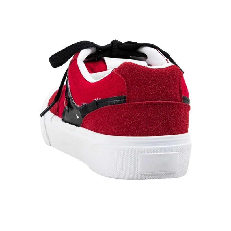 BOOM GUY POW Explosion Energy 100% Slip Resistant, Abrasion Resistant, Lightweight Low Top Skateboard Shoes Women's Red-5