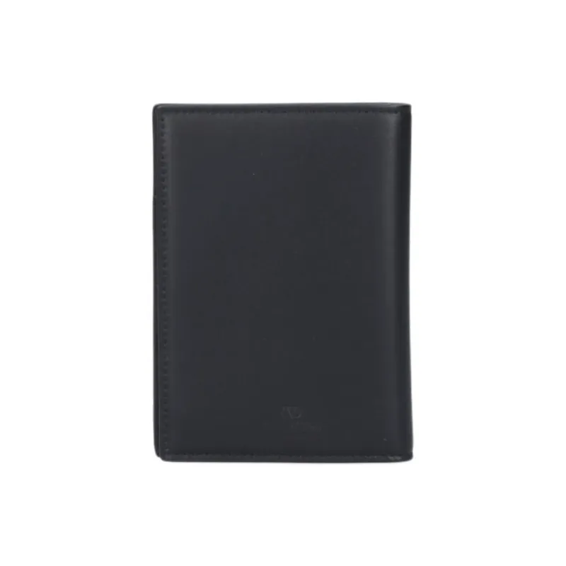 Valentino GARAVANI Leather Passport Holder Men's Black-2