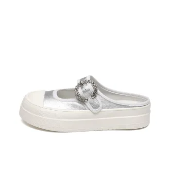 ZHR Closed Toe Slippers Women's Silver
