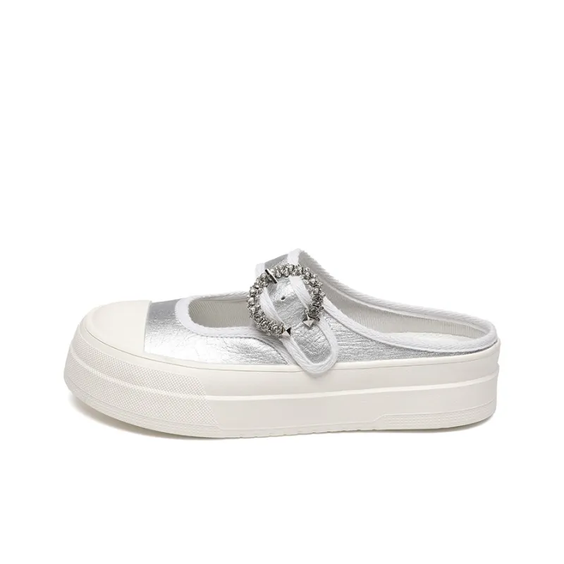 ZHR Closed Toe Slippers Women's Silver-0