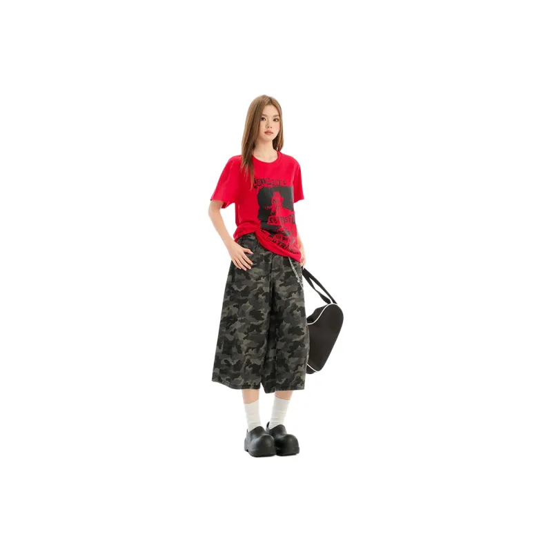 Honey Denim Shorts Women's Camouflage-0