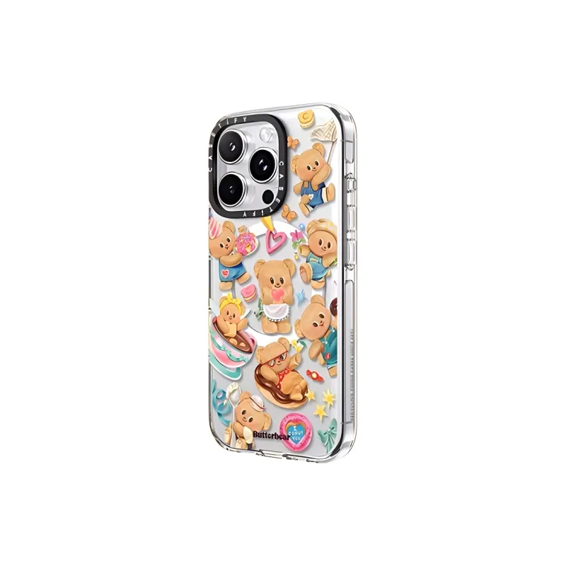 CASETIFY TPU Material Butter Bear Phone Cases Compatibility IPhone 16 Pro Cute Style-3