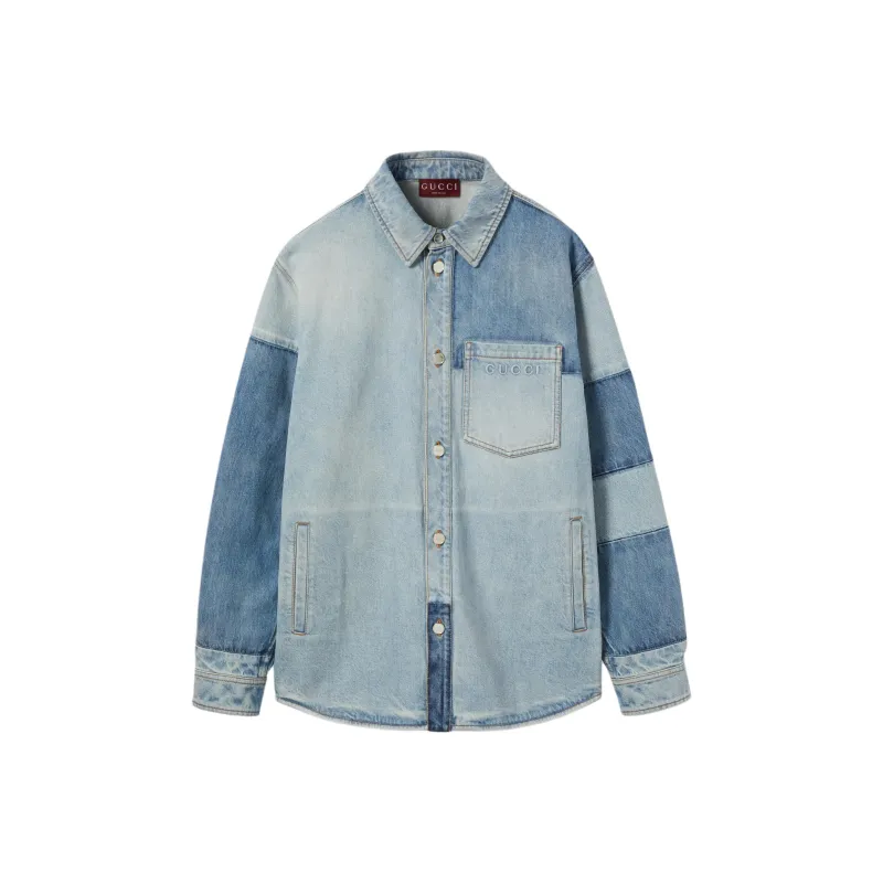 GUCCI FW25 Shirt Men's Light Blue-0