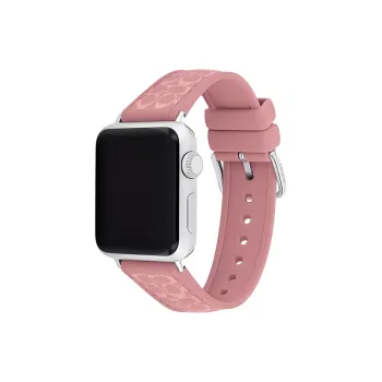 COACH Apple Compatibility Watch Band 38mm Silicone, Rubber Material