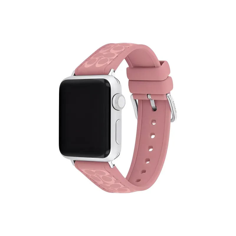 COACH Apple Compatibility Watch Band 38mm Silicone, Rubber Material-0