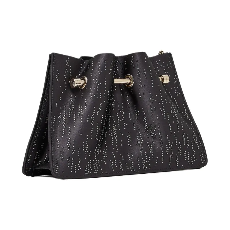 AMANI Viscose With Silk Blend Handheld Shoulder Bag Women's Black-1