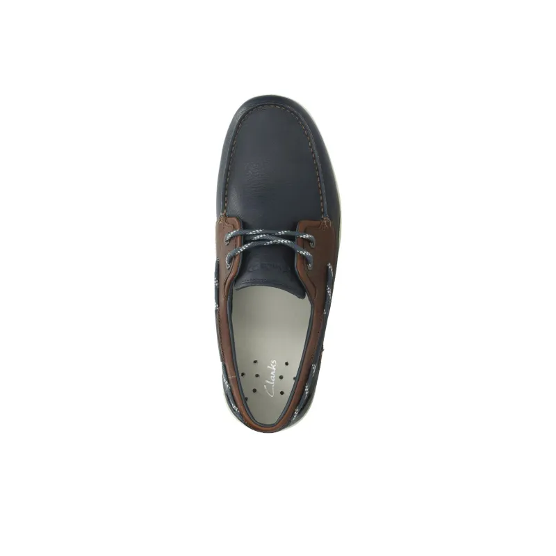 Clarks Orson Harbour Boat Shoes Men's Blue-4