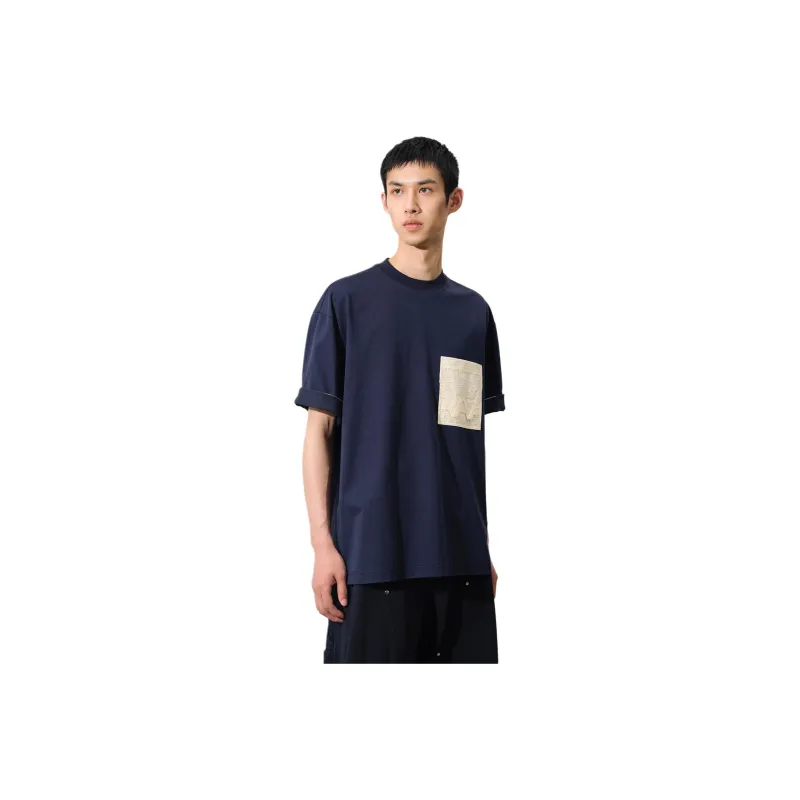 WHITT EPURE T Shirts Men Marine Blue-0