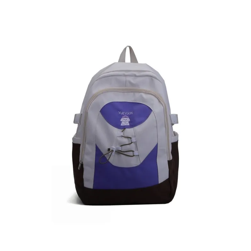 Vack Nylon Backpack Regular Unisex Black/Purple/Yellow-6