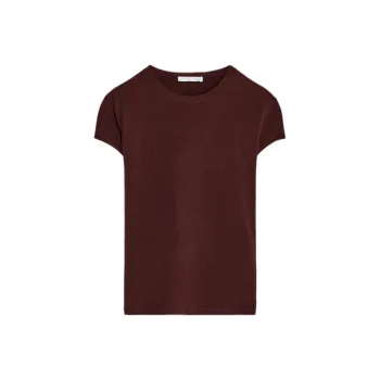 ZARA T Shirts Women's Burgundy Red