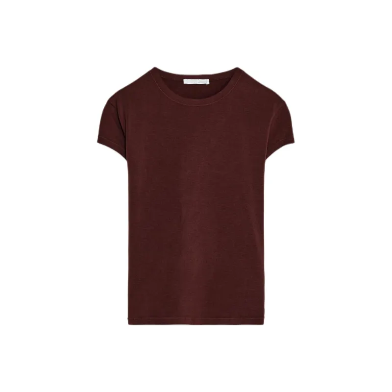 ZARA T Shirts Women's Burgundy Red-0