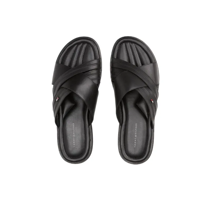 Tommy Hilfiger Rubber Sole Abrasion Resistant Slide Slippers Men's Black-3