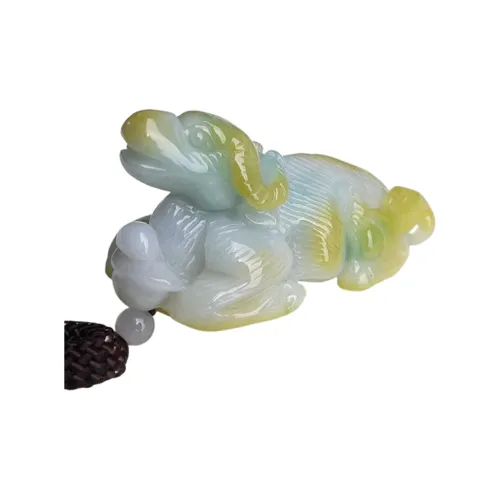 Jade Blossom Glutinous Jade Jadeite Handheld Piece Unisex