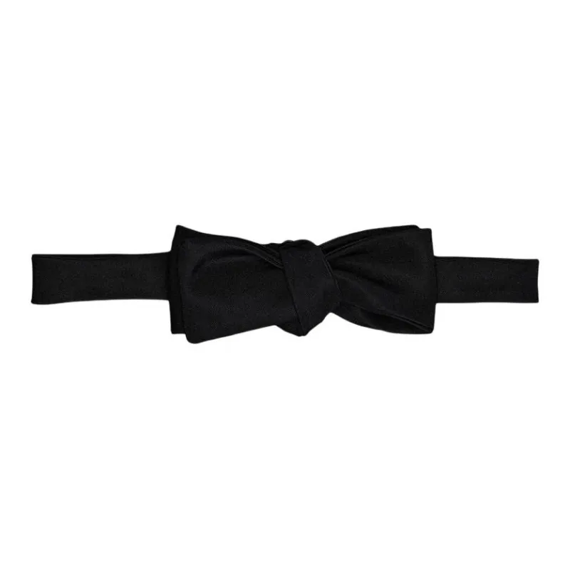 THOM BROWNE· Mulberry Silk Bow Tie Unisex Black-0