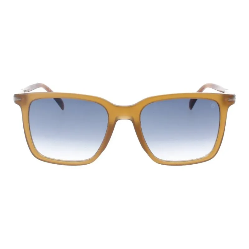 David Beckham Acetate Square Sunglasses Men's Caramel-1
