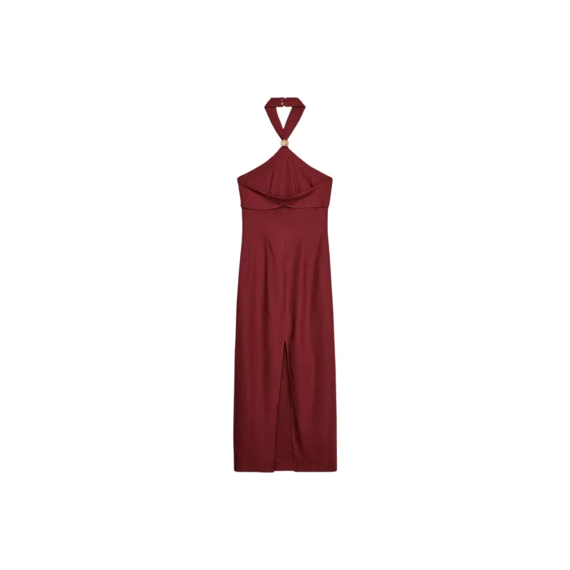 ZARA Slip Dresses Women's Burgundy-1