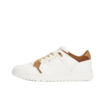 Tommy Hilfiger Trainers Anti Slip Wear Resistant Low Top Skateboard Shoes Men's White Brown