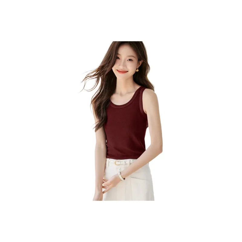 Mo Han Yi Mei Tank Tops Women's Vintage Red-0