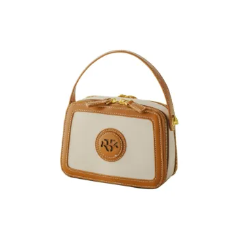 BEMIX PETS PU Handbag Women's White & Brown & Blue