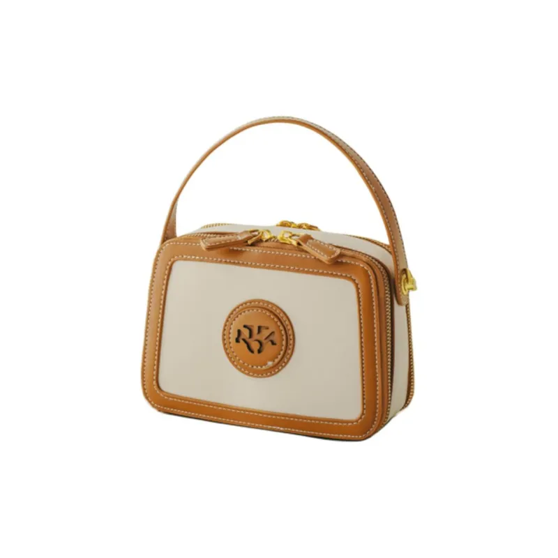 BEMIX PETS PU Handbag Women's White & Brown & Blue-0