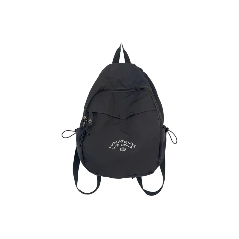 Vack Nylon Backpack Unisex Gray/Blue/Pink-0