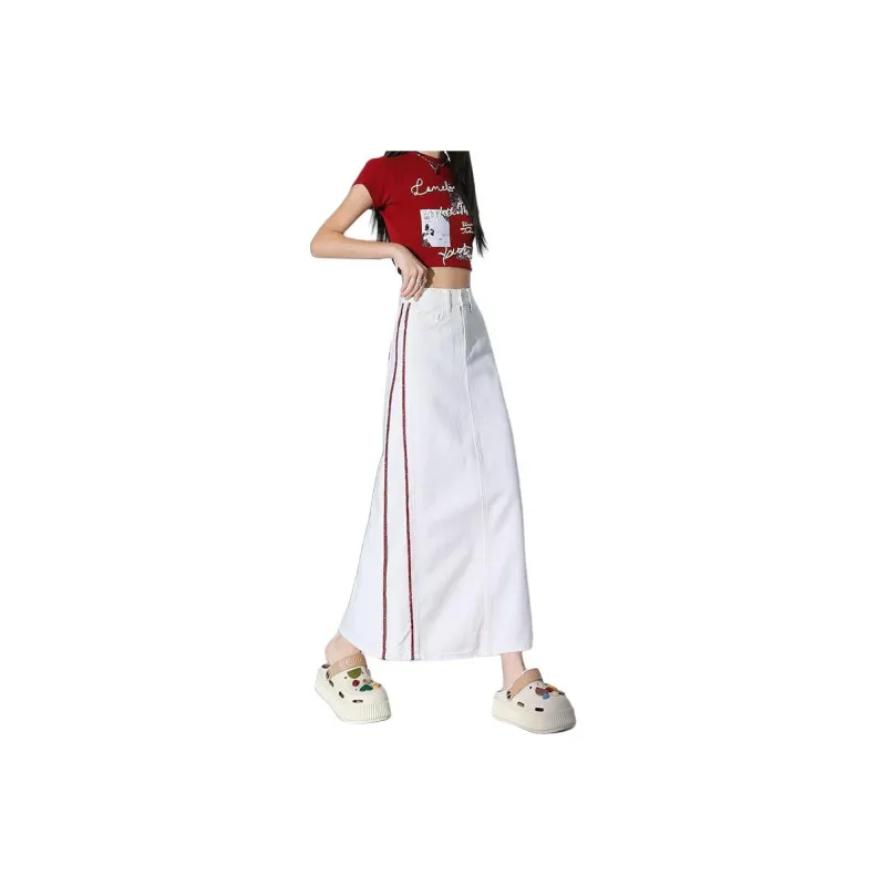 YINLEI Denim Long Skirt Women's-1