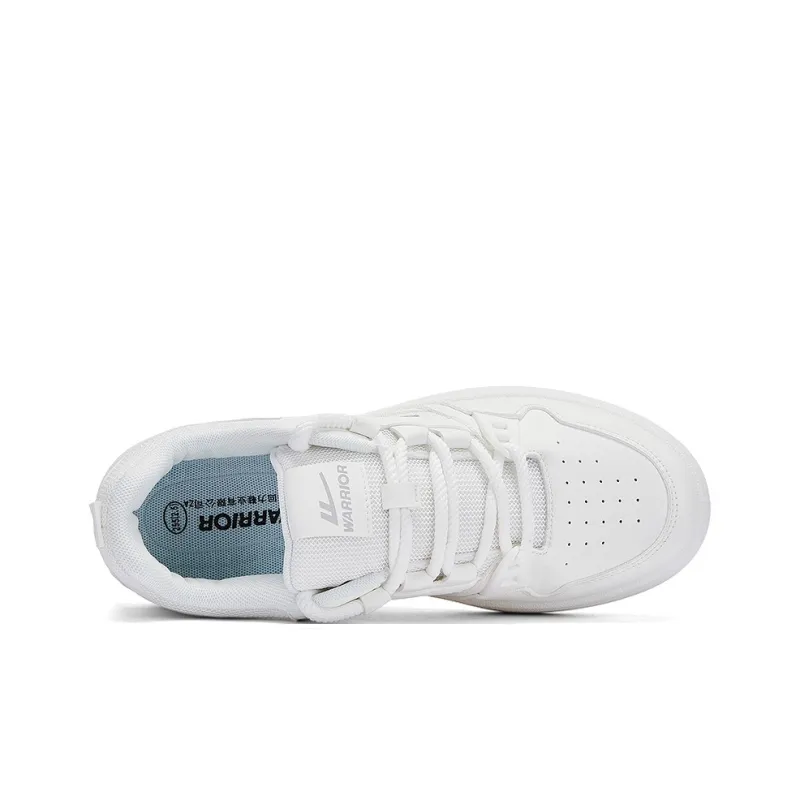 WARRIOR Skateboard Shoes Men Low Top White Black-11