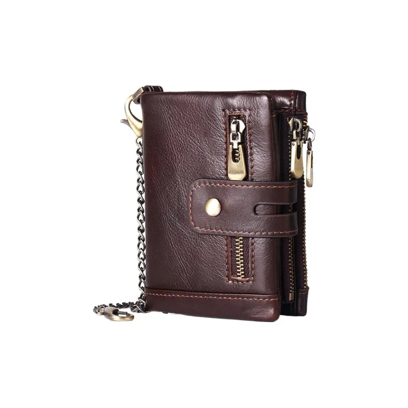 Yalu Cow Leather Wallet Unisex Black/Coffee/Brown/Red/Royal Blue/Green-1