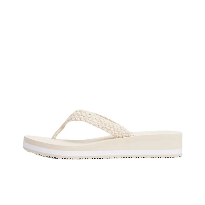 Tommy Hilfiger TH Monogram EVA Abrasion Resistant Flip Flops Women's Beige-0
