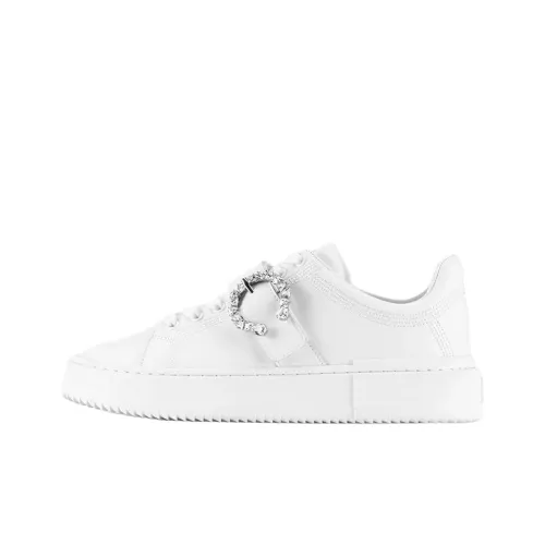 Stuart Weitzman/SW Gatsby Low Top Skateboard Shoes Women's White