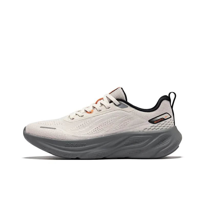 Erke Cushioning, Breathable, And Resilient Design Low Top Casual Running Shoes Men's Pumice Gray-0