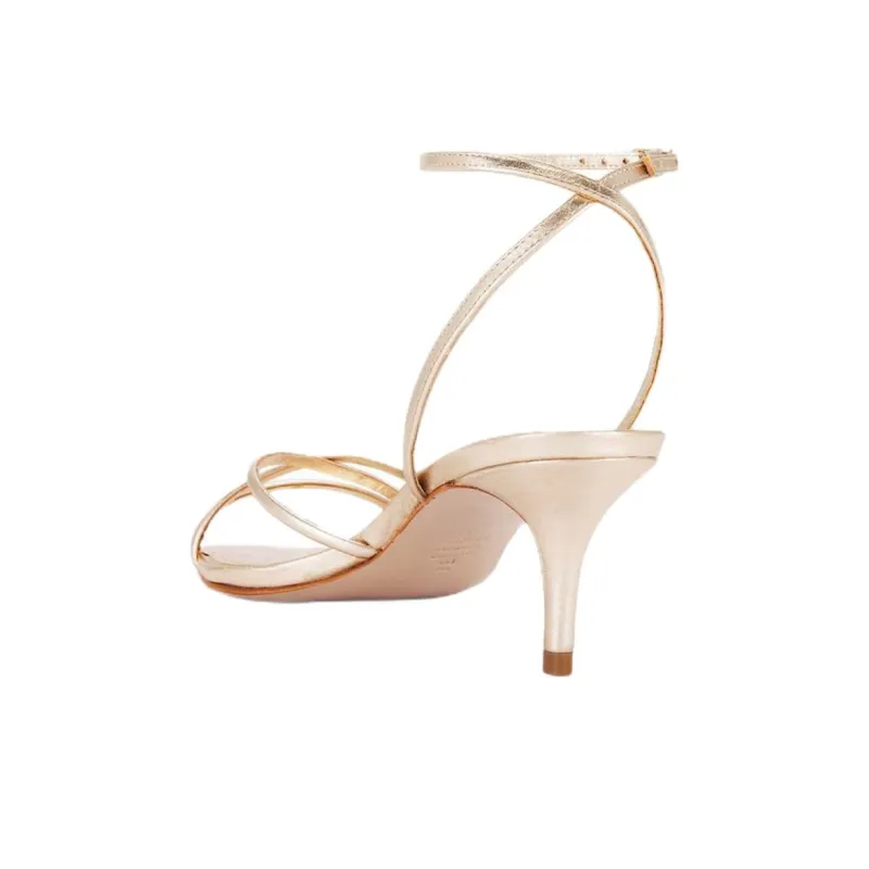 Schutz Desiree One Strap Sandals 6.5cm Women's Gold-3