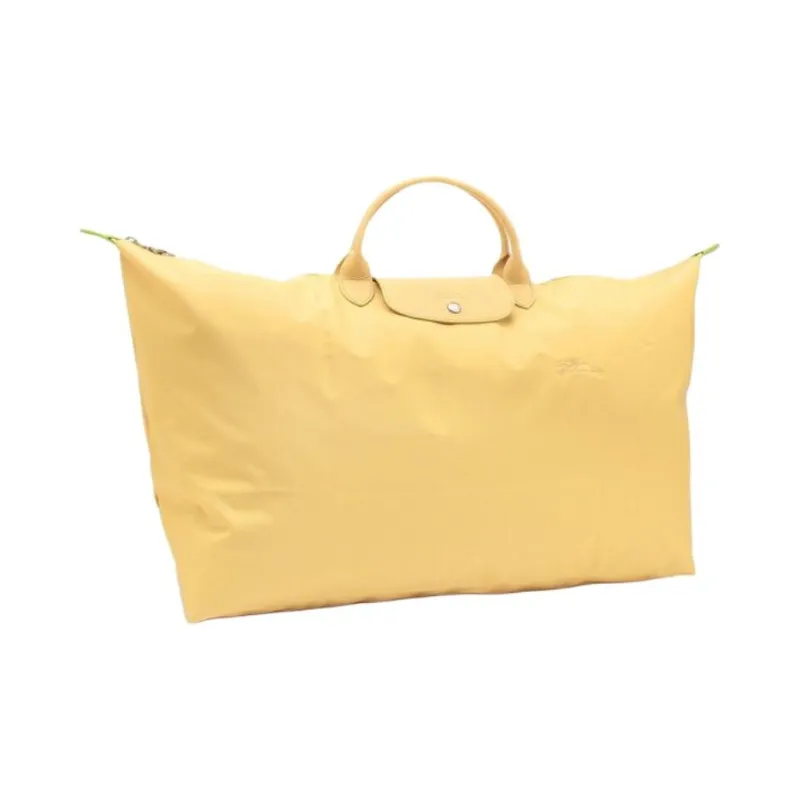 LONGCHAMP Le Pliage Green Recycled Polyamide Canvas Bag Tote Bag Portable Travel Bag Medium Size Men's Yellow-1