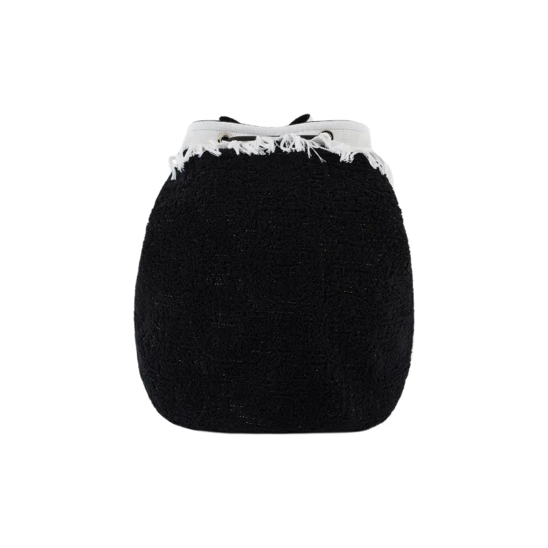 AMANI Cotton Beach Bag Handbag Women's Black-2