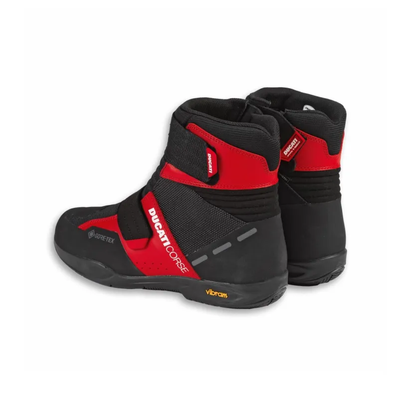 DUCATI Breathable, Waterproof, Abrasion Resistant Protective Motorcycle Shoes Men's Black Red-1