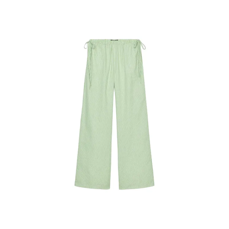 ZARA Casual Pants Women's Green/White-0
