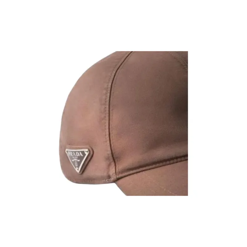 PRADA Cotton Baseball Caps Unisex Chocolate-2