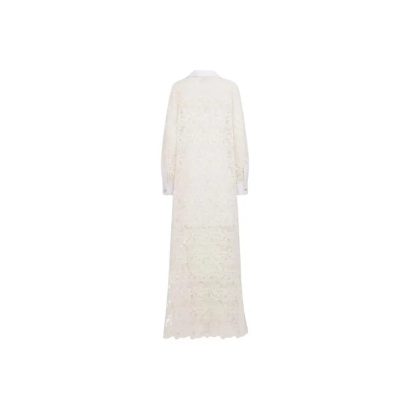 DIOR Long Sleeved Dress Women's Beige-1