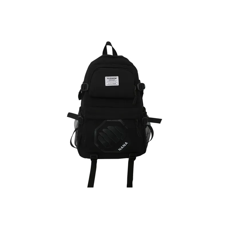 Wolfhorse Nylon Backpack Unisex Black/Black With White/Black With Blue/Black With Green-0