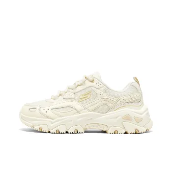 Skechers OUTDOOR Cushioning Wear Resistant Low Top Chunky Sneakers Women's Ecru